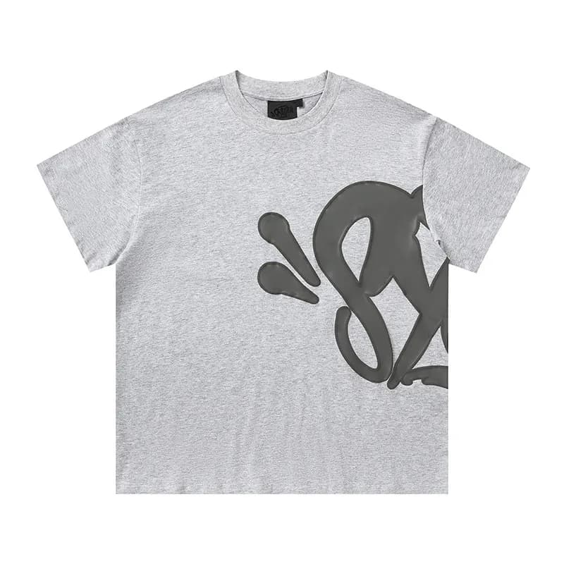 Supreme Graffiti Logo Set Light Blue — 浅麻灰T恤