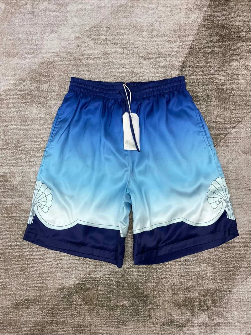 Balenciaga Shell Print Shorts Gradient Blue