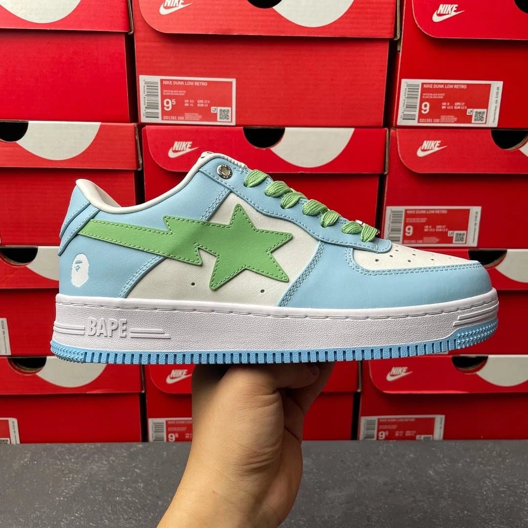 Nike Dunk Low Retro Bape Star — 白蓝绿