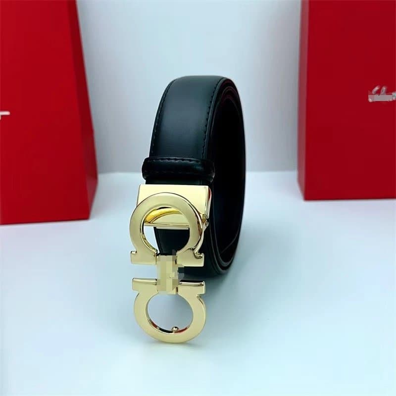 Ferragamo Gancini Belt Gold Buckle