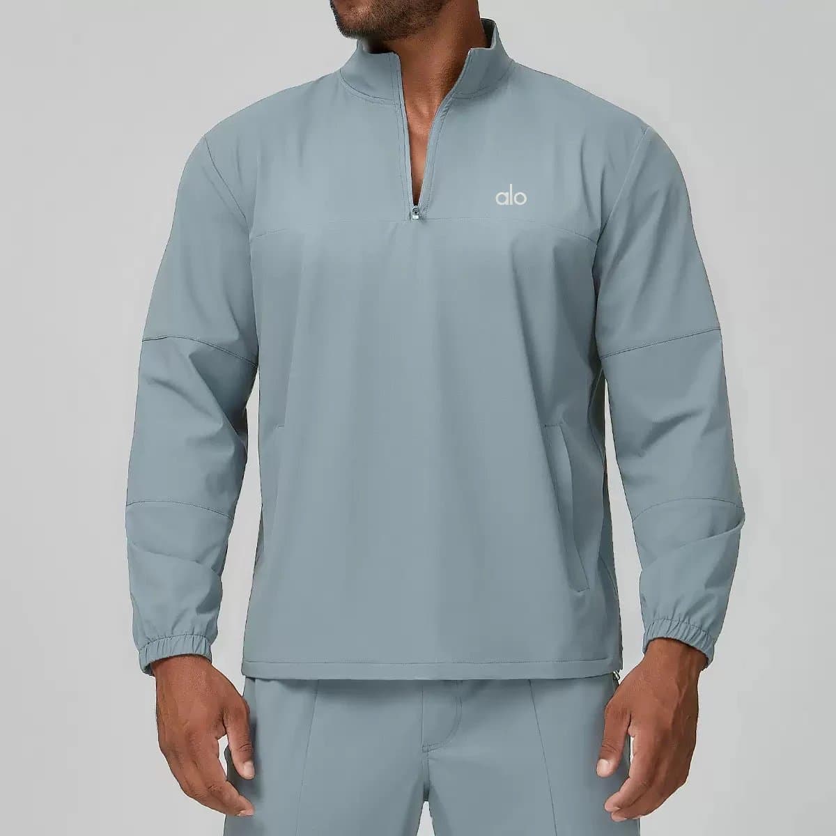 Lululemon Quarter-Zip Pullover Classic Grey — 雾蓝
