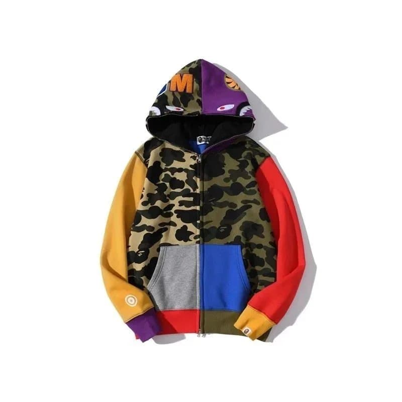 BAPE Shark Hoodie Multi Camo Patchwork — ALBB-005