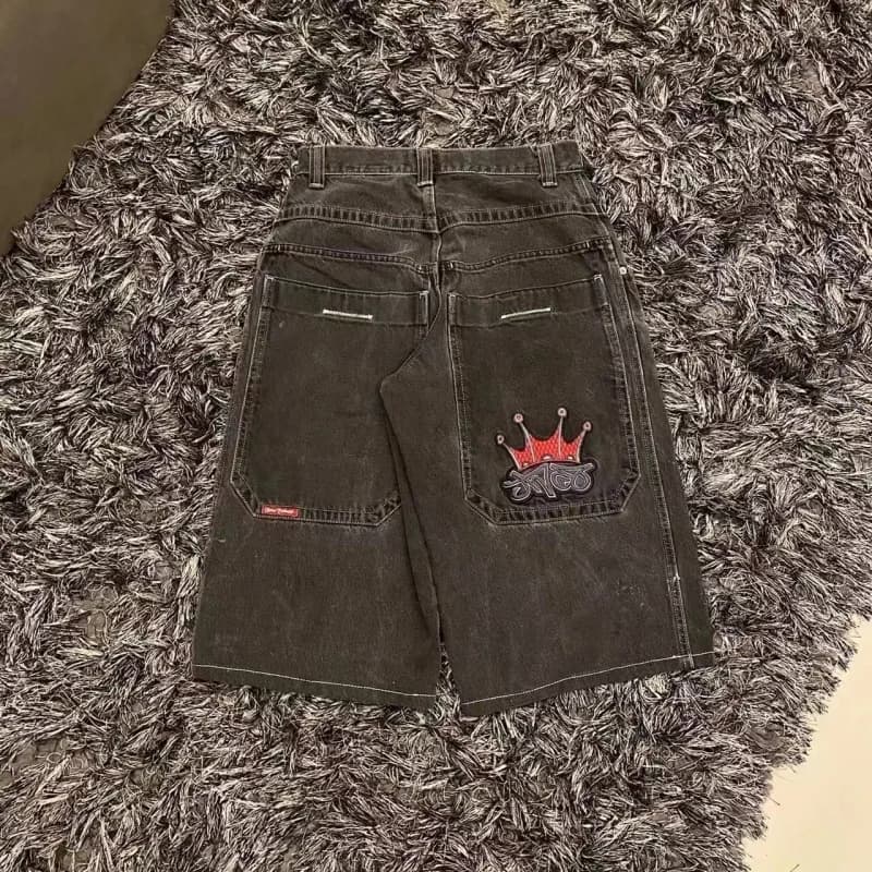 Kenzo Tiger Embroidery Shorts Tiger Patch — D23 Black Shorts