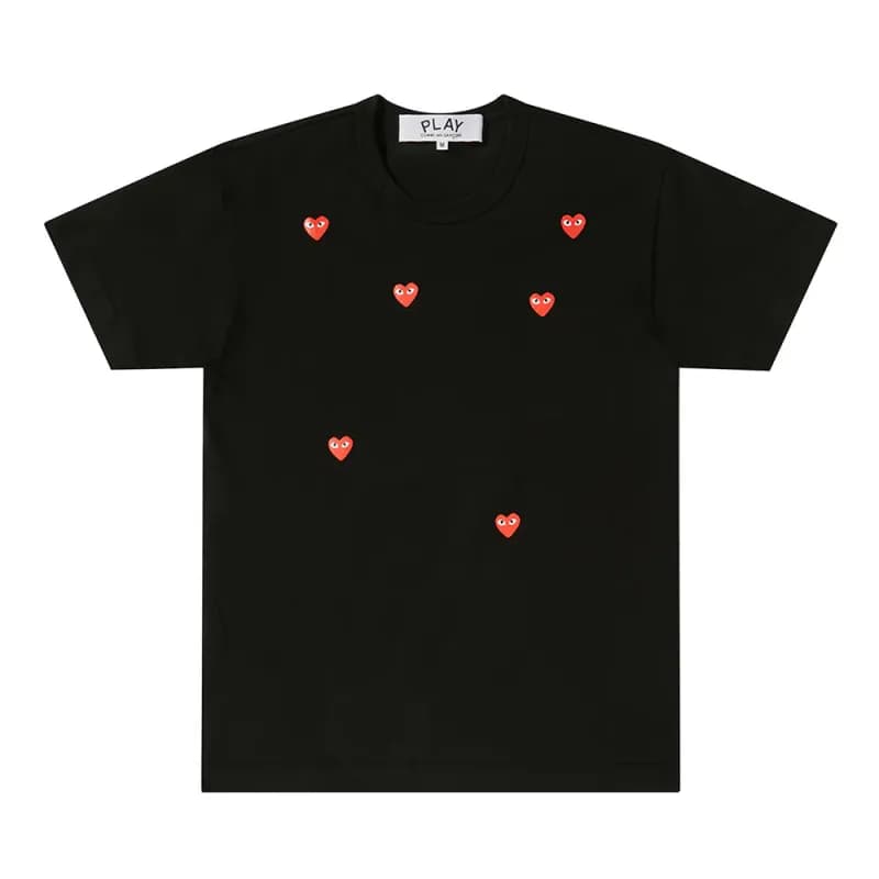 Comme des Garçons Heart Logo Tee Red Heart — CJ11-黑色