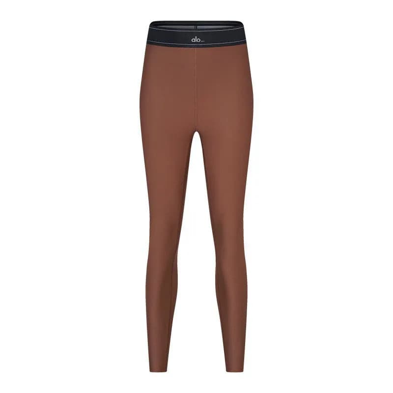 Lululemon High-Waisted Leggings & Sports Bra Set Stone Grey — 可可色-长裤