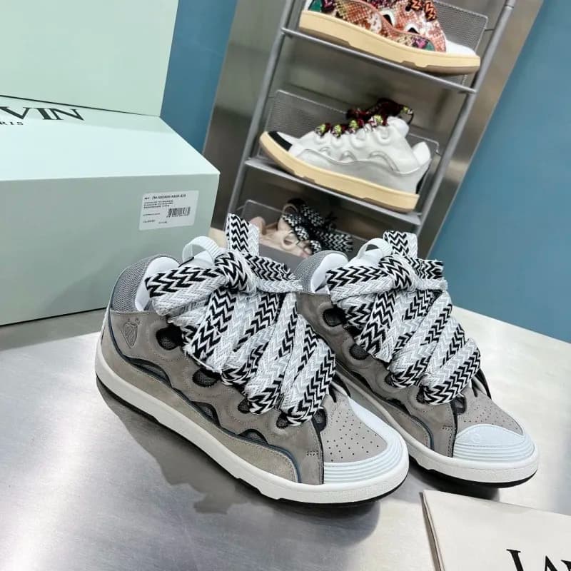 Lanvin Sneaker Zigzag Lace — 灰色