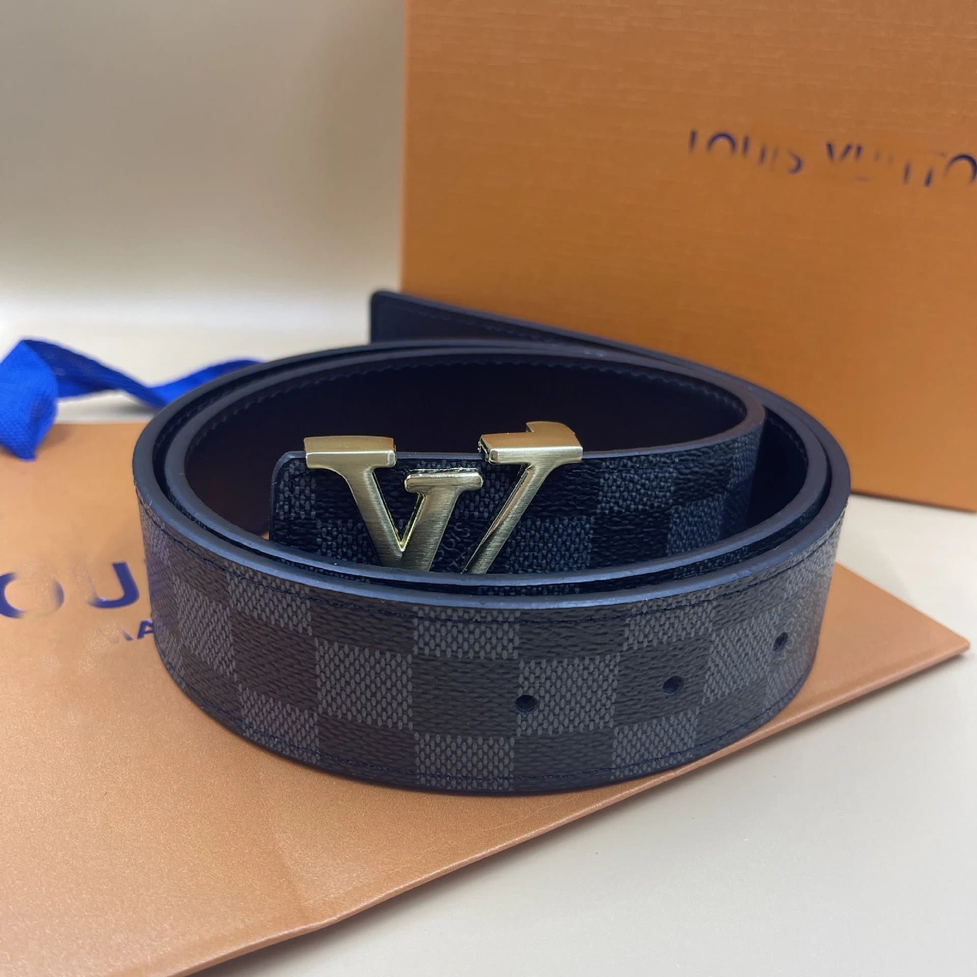 Louis Vuitton LV Initiales Belt Damier Graphite