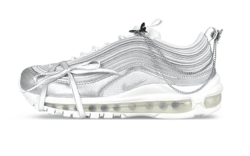 Nike Air Max 97 White Red — 芭蕾绑带 灰白银 DH8016-100