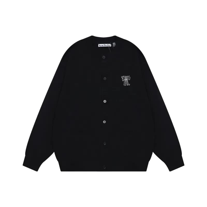 Acne Studios Cardigan Bow Logo Embroidery