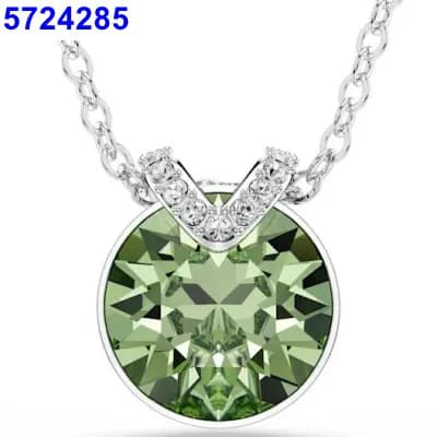 Swarovski Swan Pendant Crystal-Encrusted — Green bella necklace