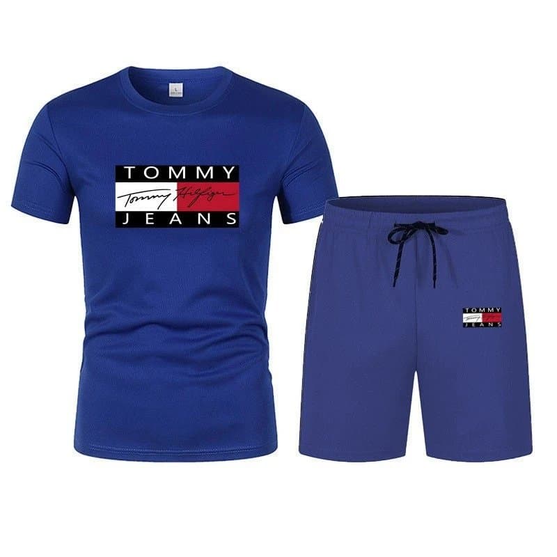 Tommy Hilfiger Logo Tee & Shorts Set Flag Logo