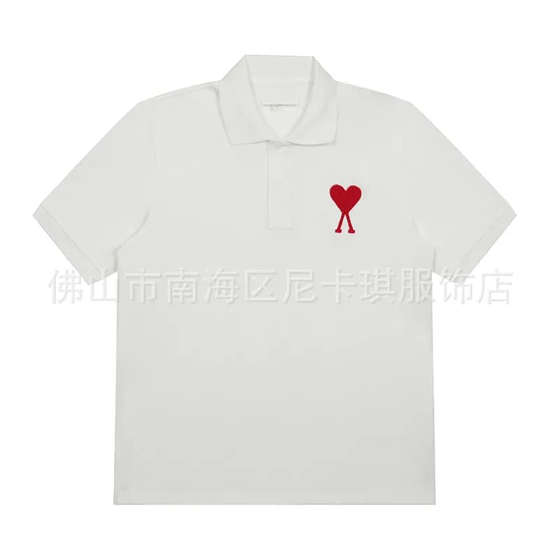 Amiri Polo Shirt Heart Logo