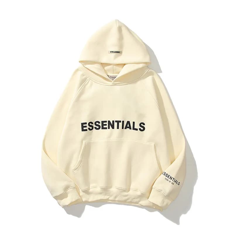 Fear of God Essentials Essentials Hoodie Logo Print — 3 卡其色