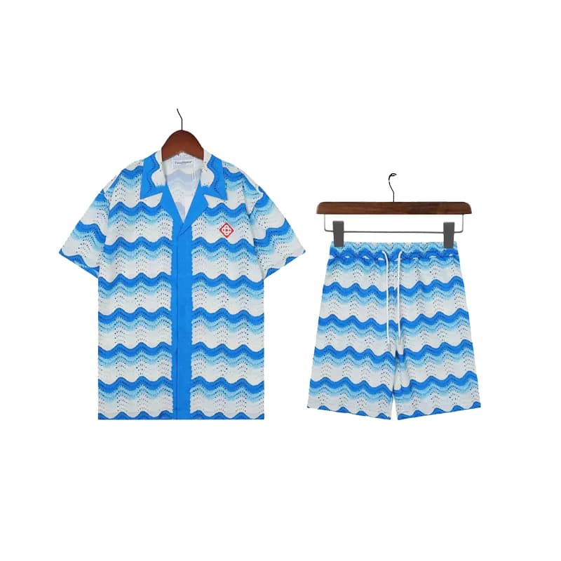 Casablanca Wave Knit Set Ocean Wave