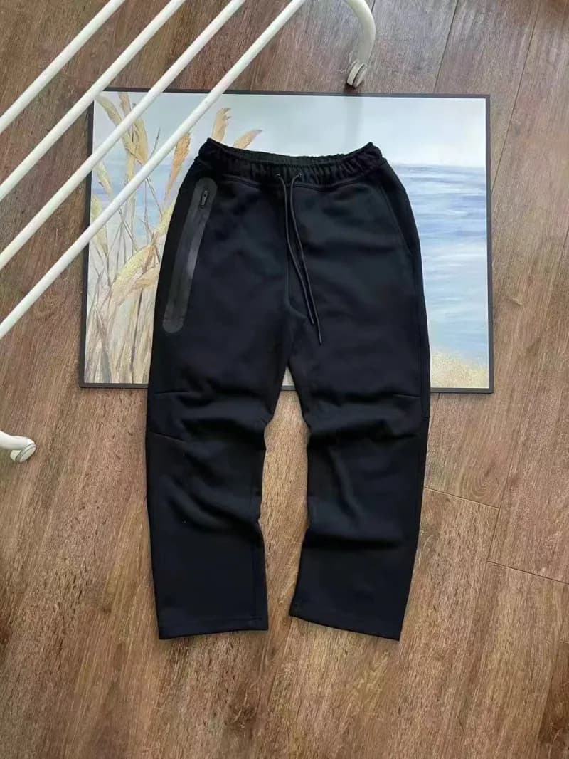 Lululemon Tech Fleece Hoodie and Joggers Set Peachy Nude — 黑色裤子