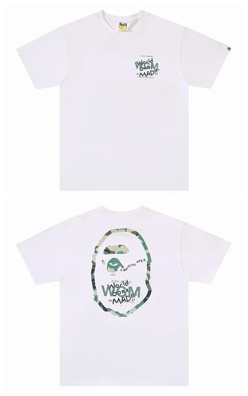 BAPE Short Sleeve T-Shirt World Gone Mad Camo Ape Head