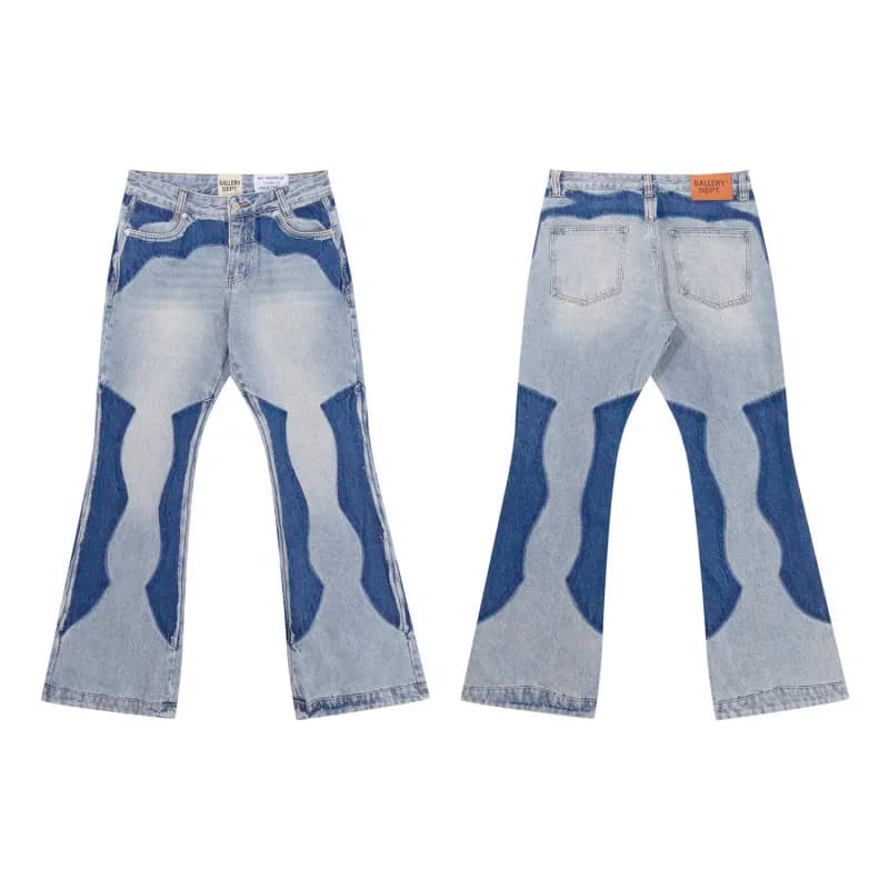 Levi's × Gallery Dept. 501 Straight Fit Jeans Gallery Dept Paint-Splatter Distressed — 宝蓝色 665蓝色