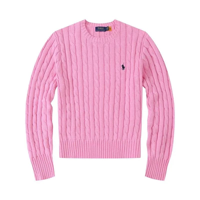 Polo Ralph Lauren Cable Knit Sweater Classic Fit — 8501女款圆领粉色