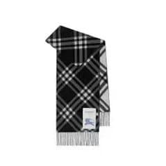 Burberry Classic Check Scarf Black and White Check