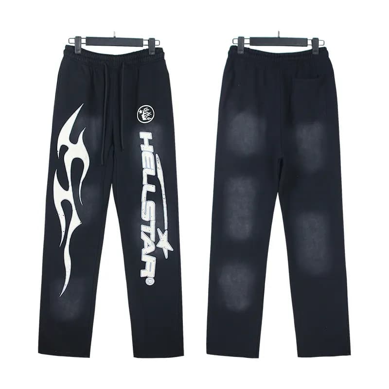Hellstar Long Sleeve Tee Powered By The Star — 731 wash water black