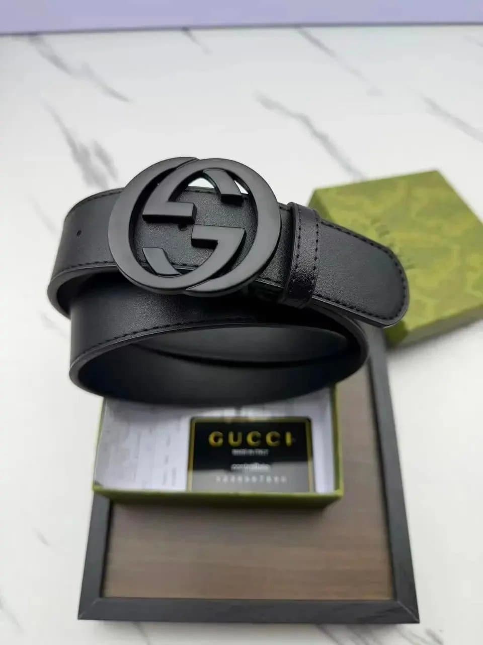 Gucci GG Marmont Belt Matte Black
