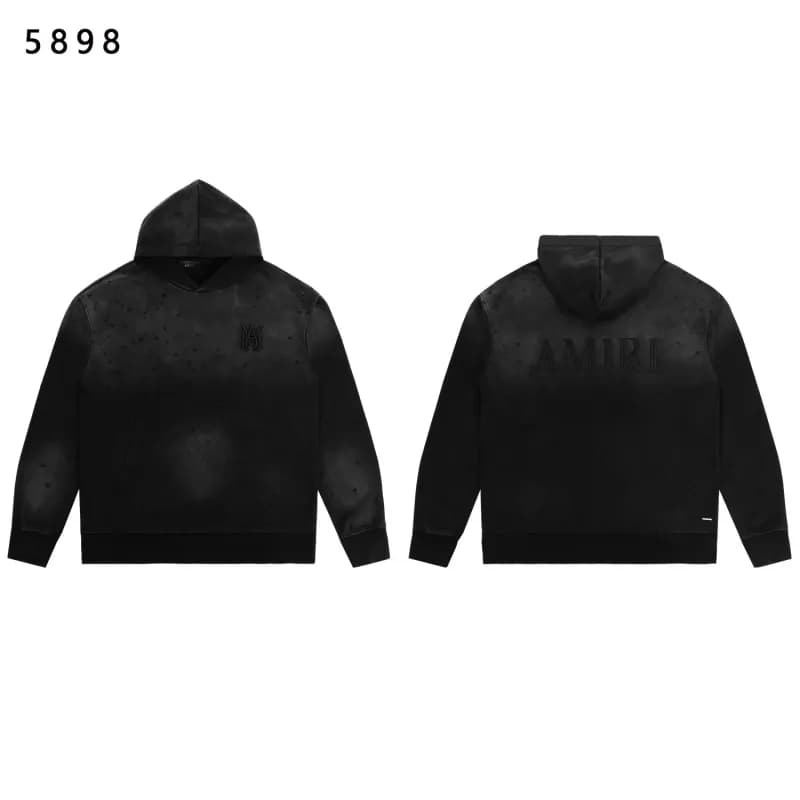 Amiri Hooded Sweatshirt Distressed Logo
