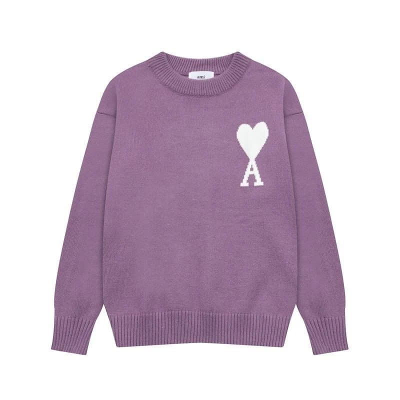AMI Paris Knit Sweater Heart Logo