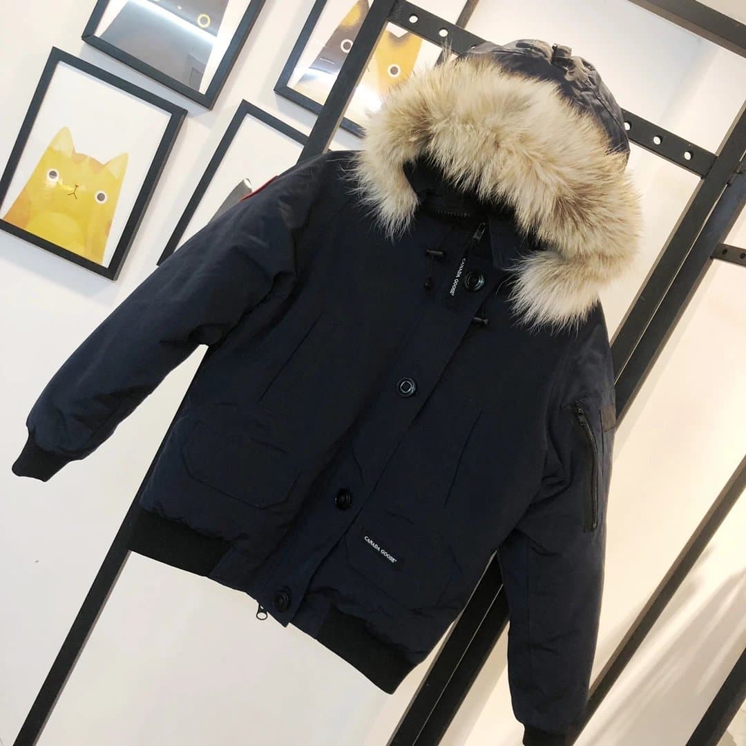 Canada Goose Expedition Parka Navy with Fur Trim