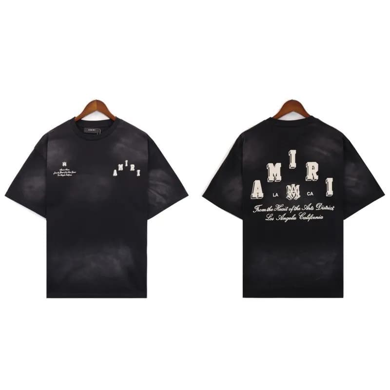 Amiri Logo T-Shirt Blue Script — 2193 black