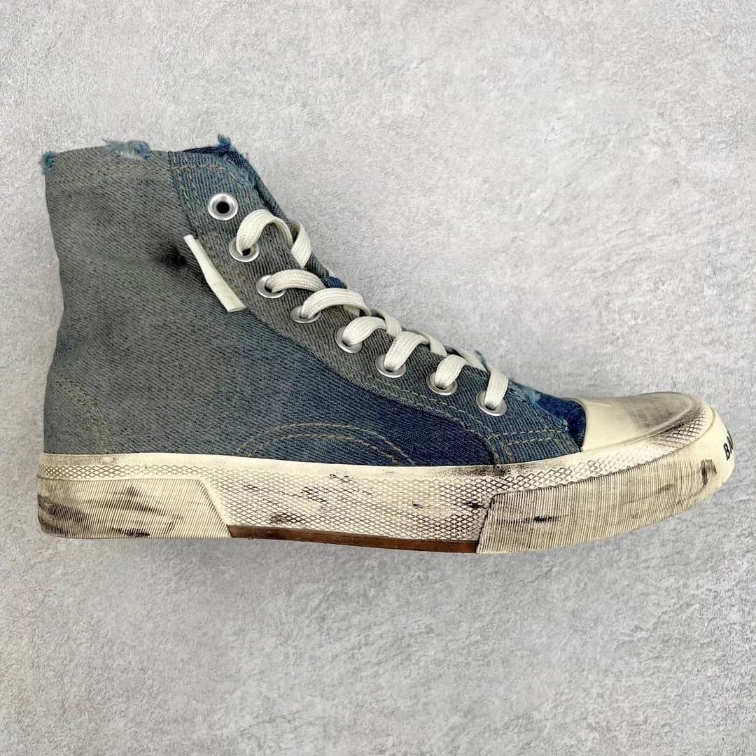 Balenciaga Speed Trainer Distressed Denim