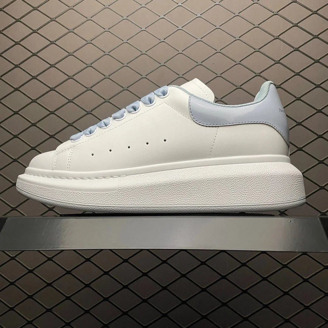 Alexander McQueen Oversized Sneaker White with Light Blue Accents