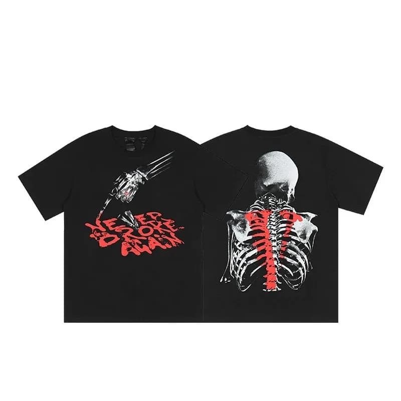 Travis Scott Graphic Tee Never Broke Again Skeleton