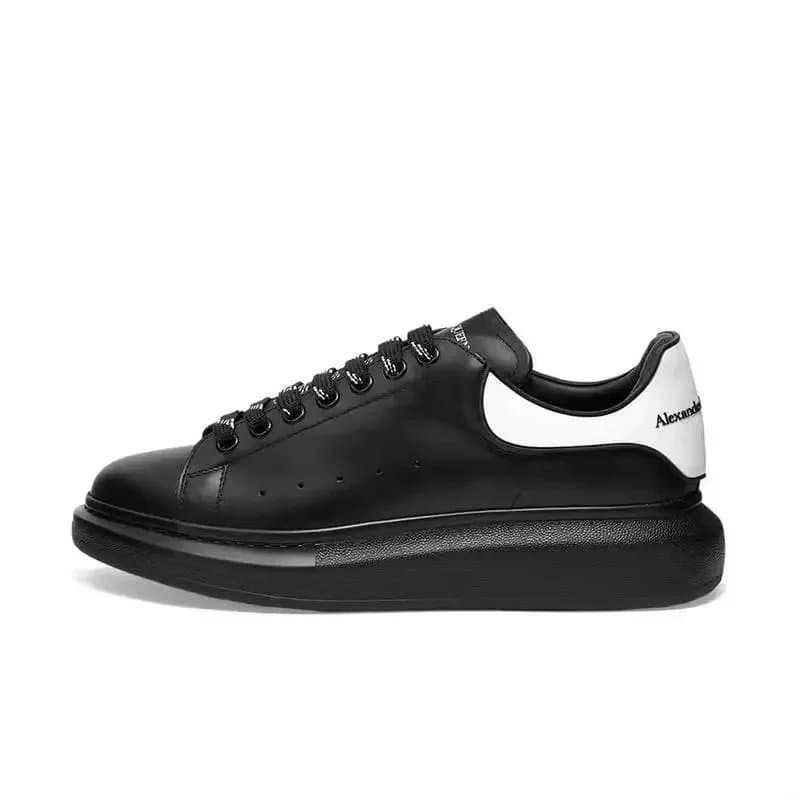 Alexander McQueen Sneaker Gold Tab — 3-MK全黑白尾滴胶