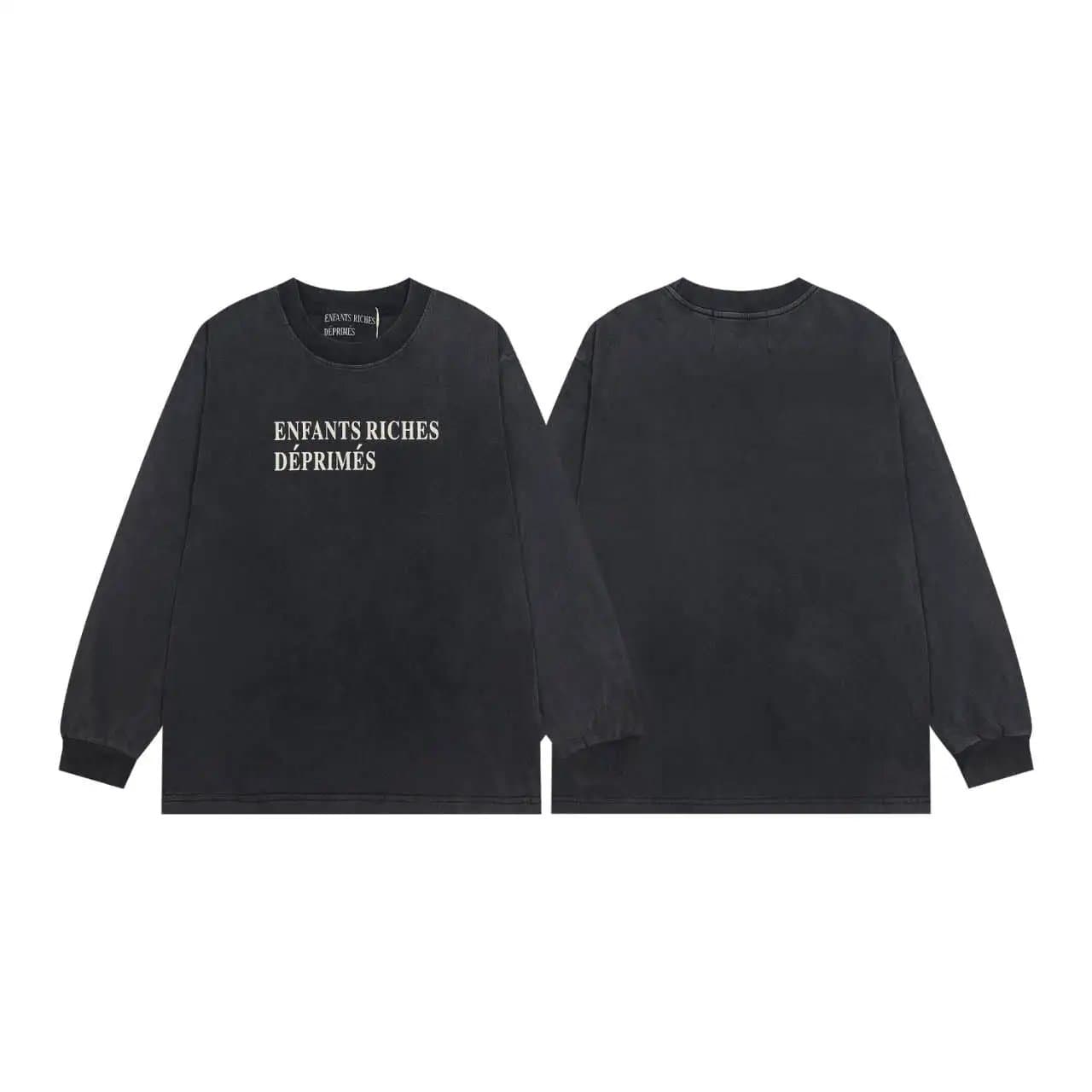 Fear of God Essentials Long Sleeve Tee E.R.D Graphic — Washed Black[16 Models]