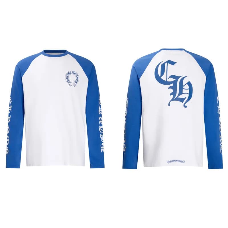 Raglan Long Sleeve Tee Chrome Hearts Logo