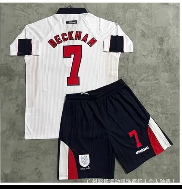England 1998 Home Kit Beckham #7