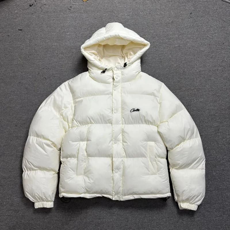 Canada Goose Puffer Jacket Oval Logo — 881米色