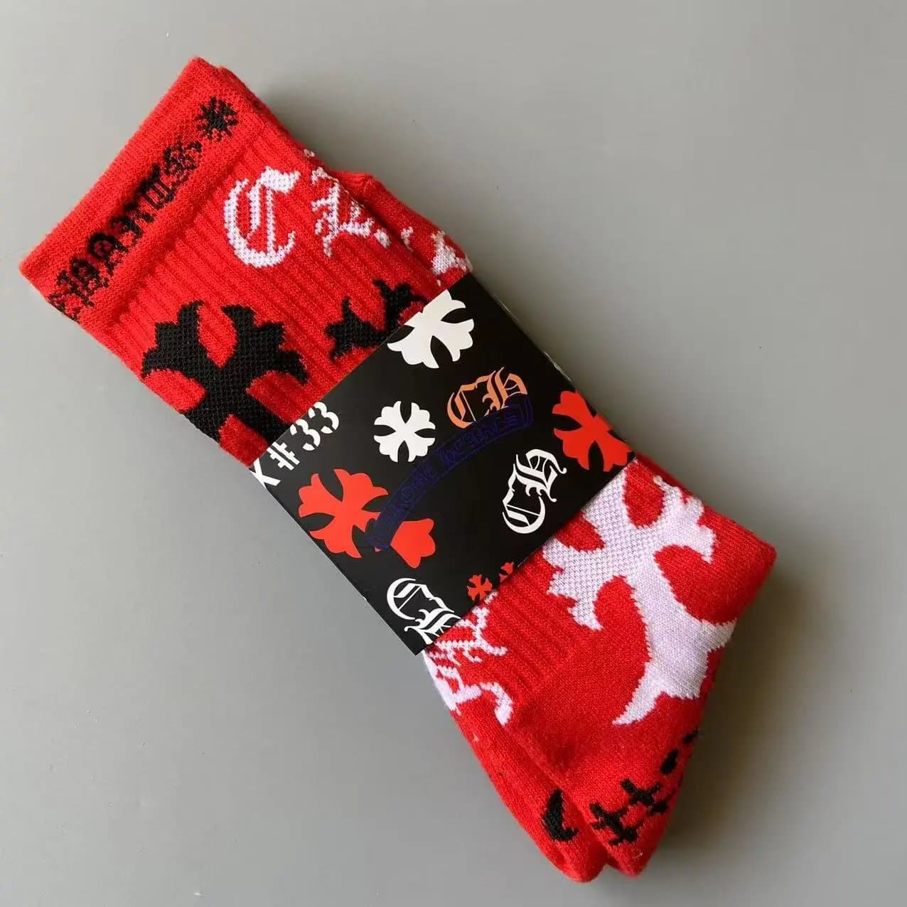Chrome Hearts Lips Socks Pink Lips — 均码 · 18号