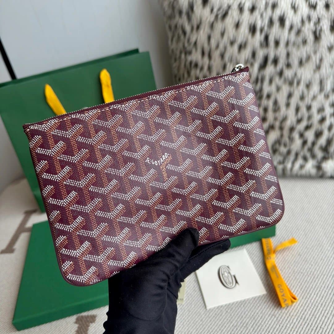 Goyard St. Louis Pouch Monogram Canvas — Claret Red-酒红色