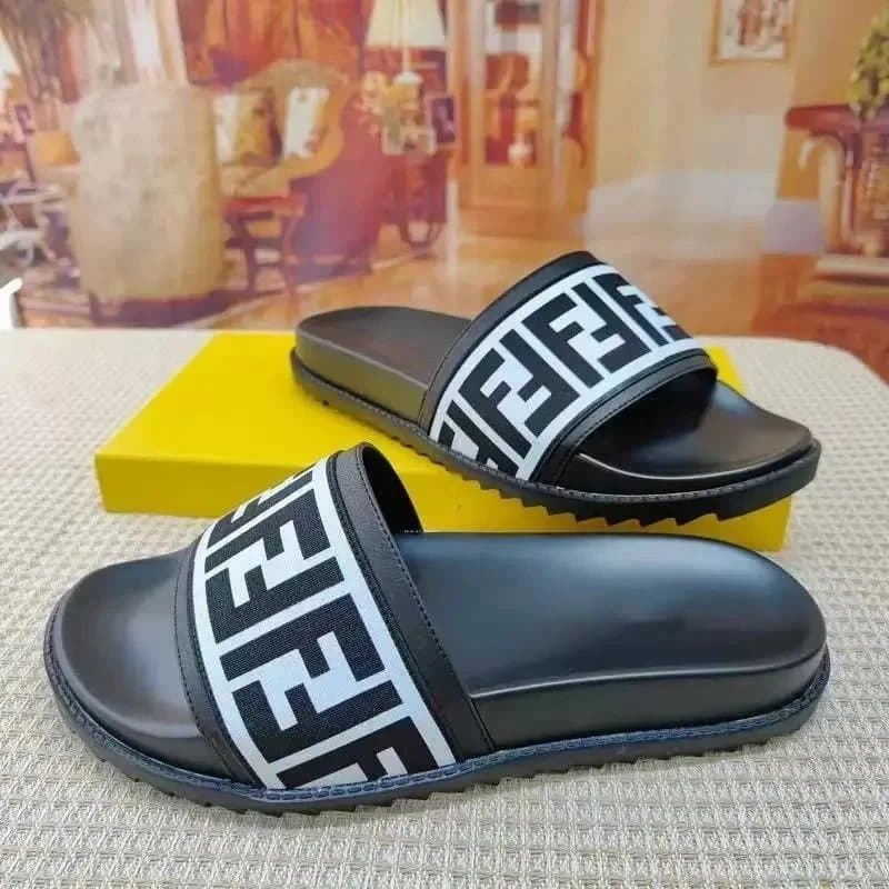Fendi FF Slide Sandal Logo Strap