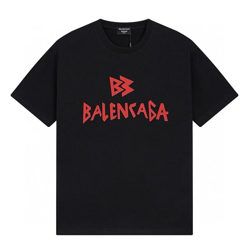 Balenciaga Logo T-Shirt Bold Red Logo