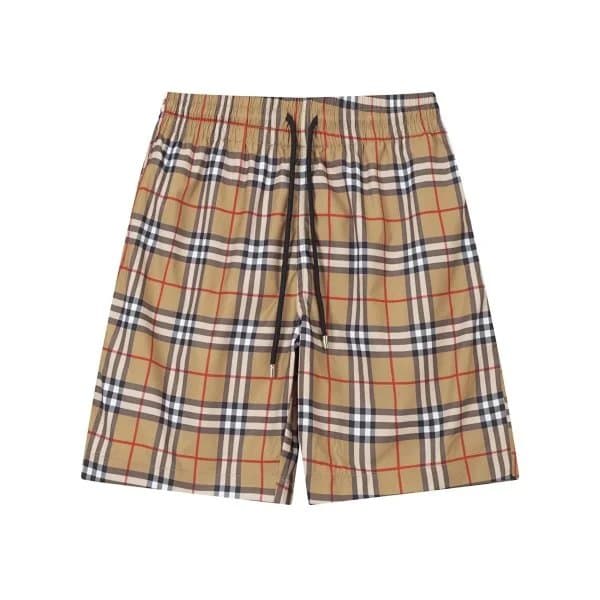 Burberry Monogram Print Shorts Classic Check Pattern — BBL-2