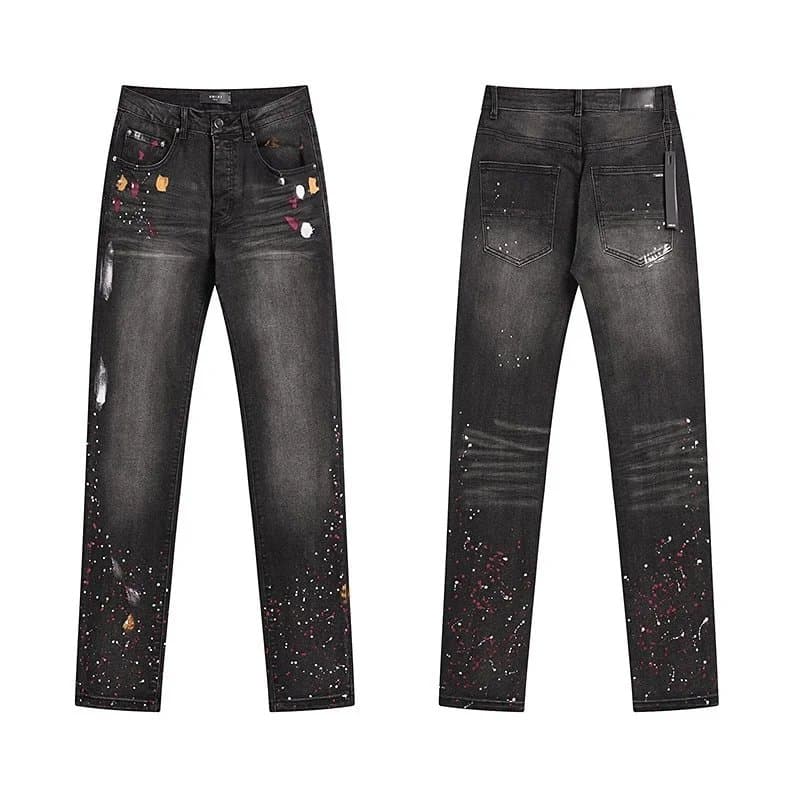 Balenciaga Paint Splatter Jeans Distressed Paint Splatter