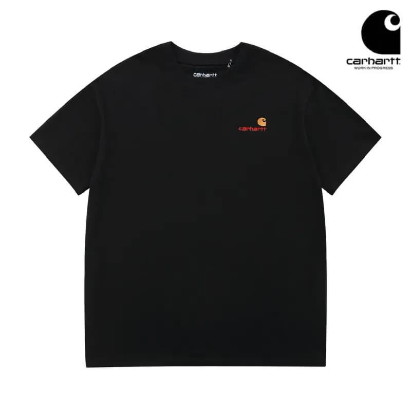 Carhartt Logo T-Shirt Embroidered Logo — 823黑色