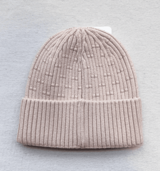 Loro Piana Ribbed Knit Beanie Textured Cable Pattern