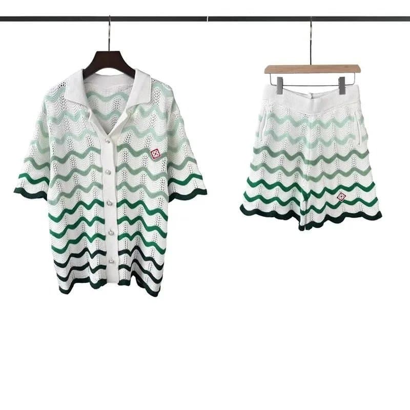 Casablanca Knit Set Wavy Stripe
