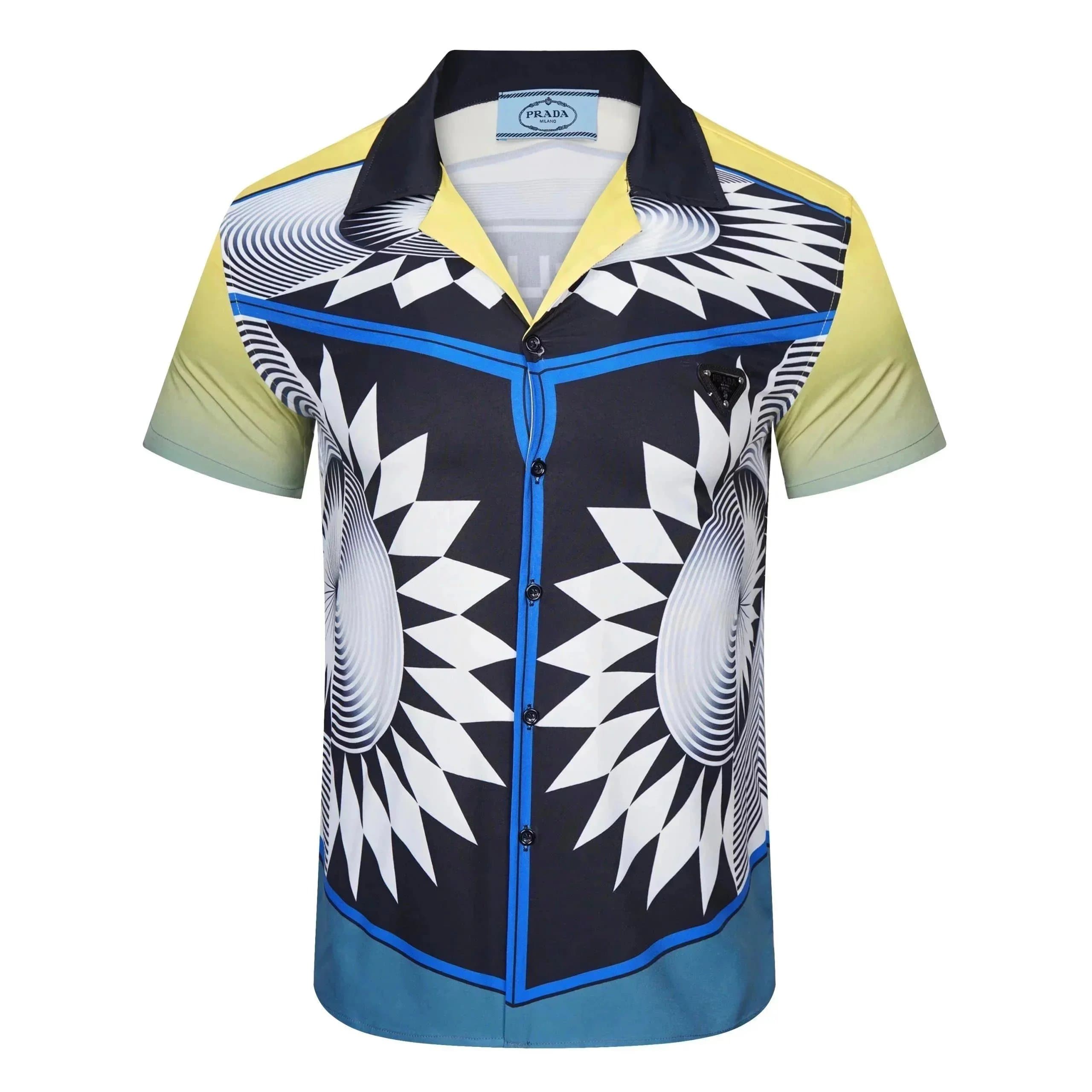 Prada Logo T-Shirt Triangle Logo — 28花衬衫
