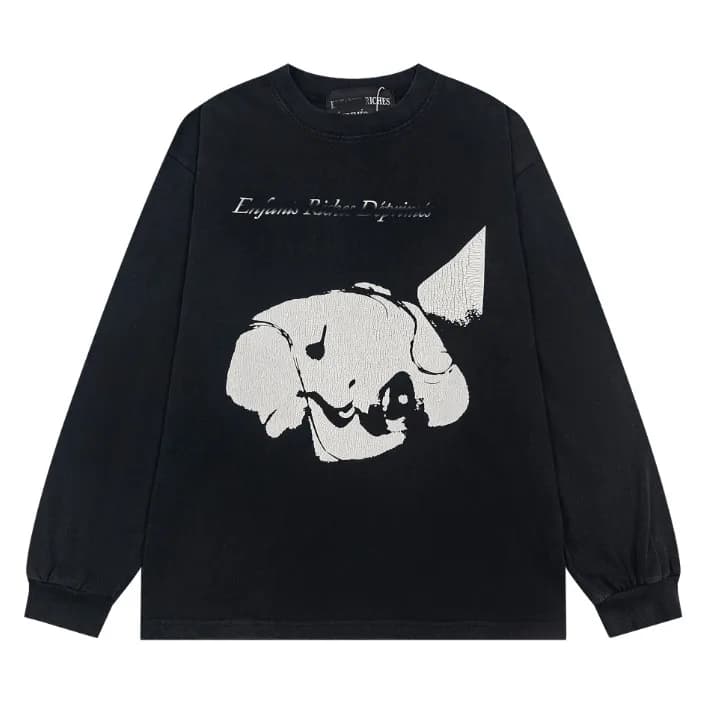 Gallery Dept. Zip-Up Hoodie Graphic Print — Er019 long sleeve t