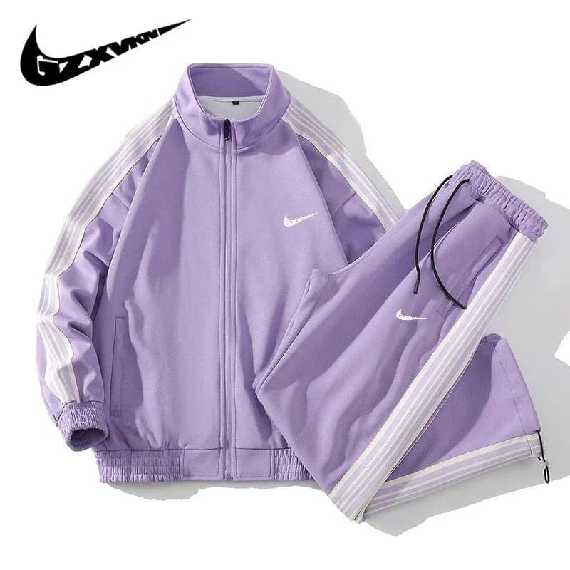 Nike Track Suit Lavender with White Stripes
