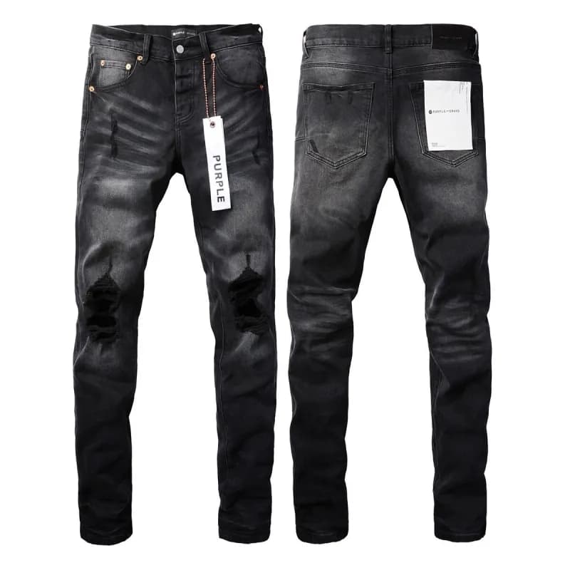 Distressed Slim Fit Jeans Patchwork Ripped — SW-K20